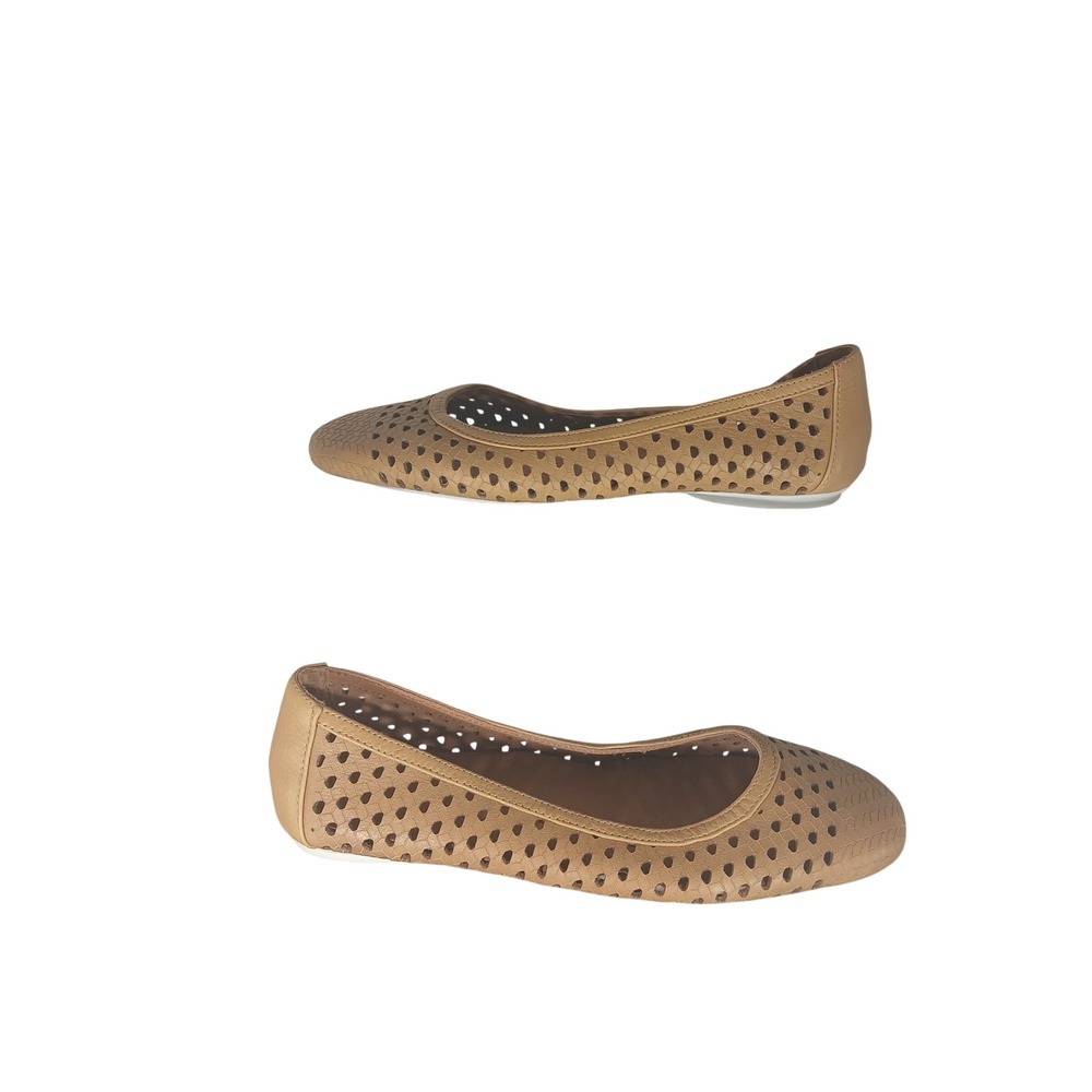 Gentle Souls Kenneth Cole Eugene Tan Perforated Leather Ballet Flats Mens 8.5M